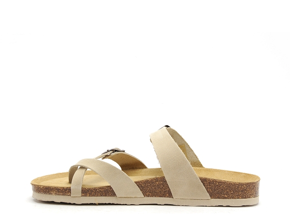 Plakton mules et sabots plats femme bombay beige