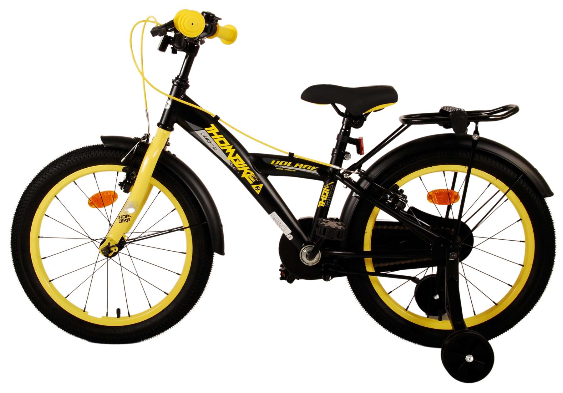 TPFSports Thombike Kinderfahrrad - Jungen - 18 Zoll - Rücktritt + Handbremse - Schwarz Grün