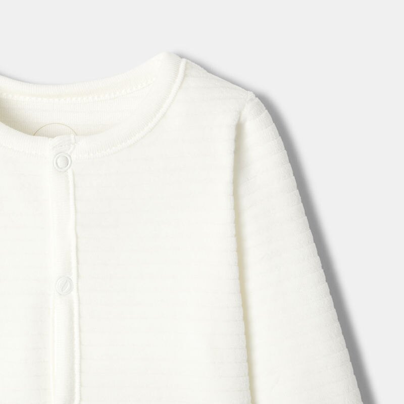 Pyjama en velours côtelé blanc naissance Absorba Blanc