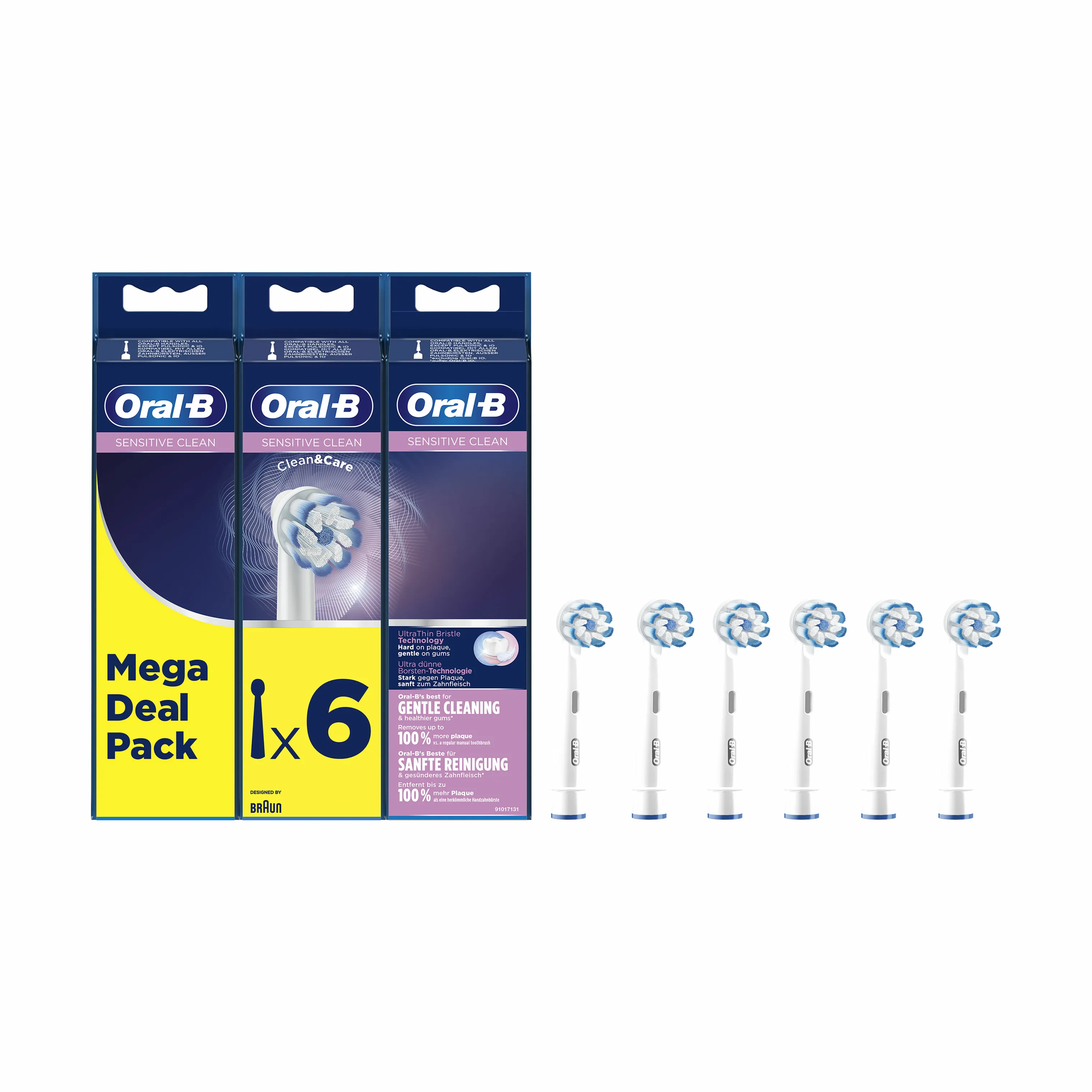 Oral-B Sensitive Clean Tandbørstehoved - 6 stk.