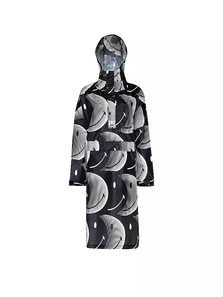 RAINKISS Regenjacke - Regenponcho HALF MOON SMILE schwarz