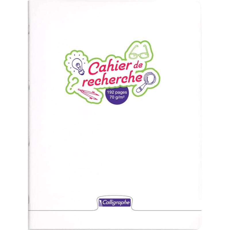 Cahier de Recherche piqué 8000 POLYPRO 24x32 cm 192 pages uni 70 g - Incolore