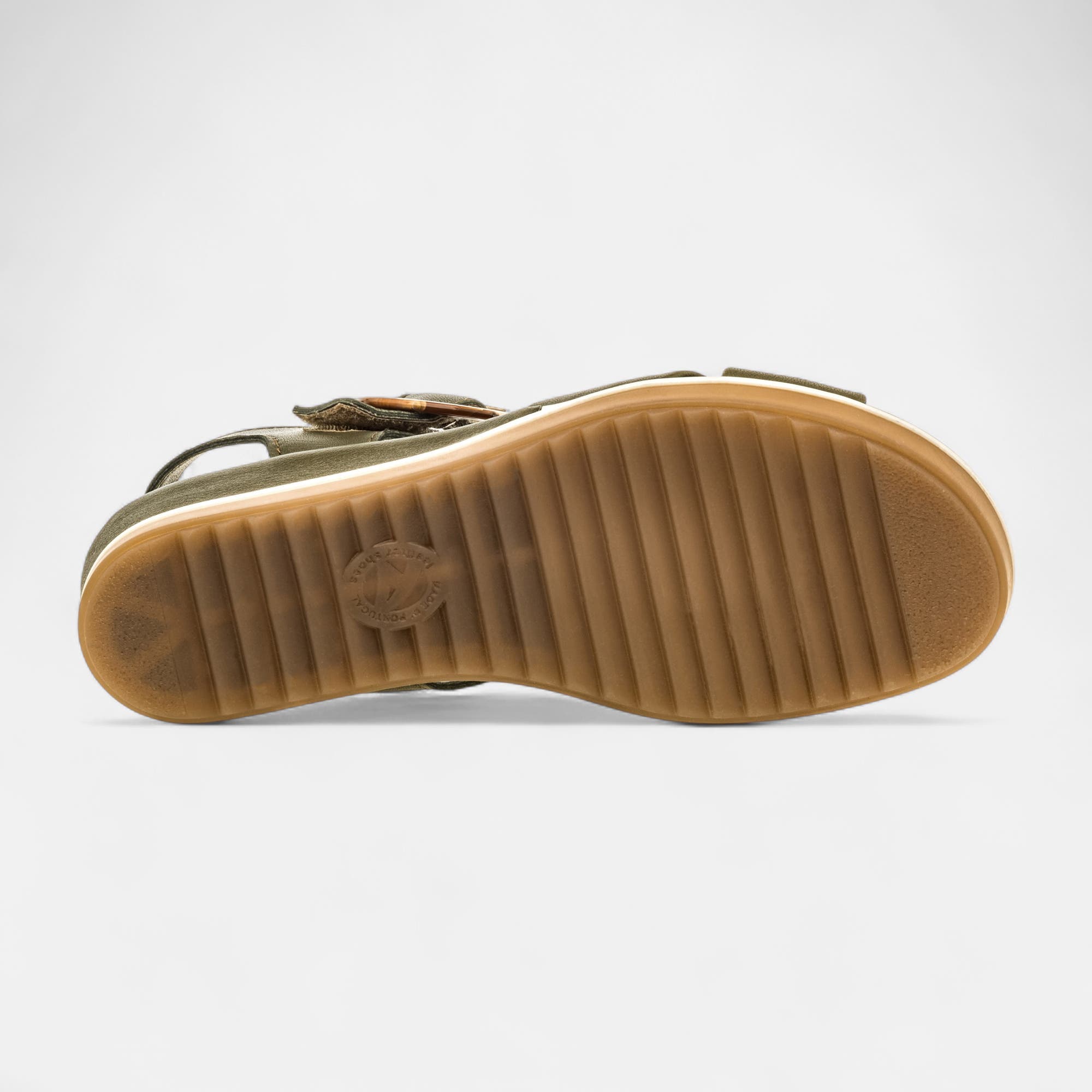 Sandales Femme en cuir kaki