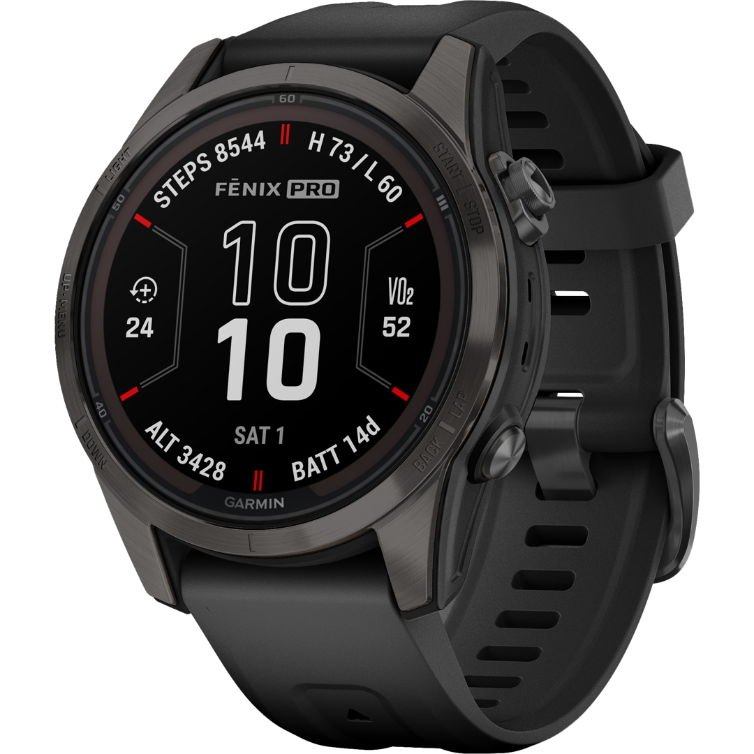 Garmin Fenix 7S Pro Sapphire Solar Schwarz