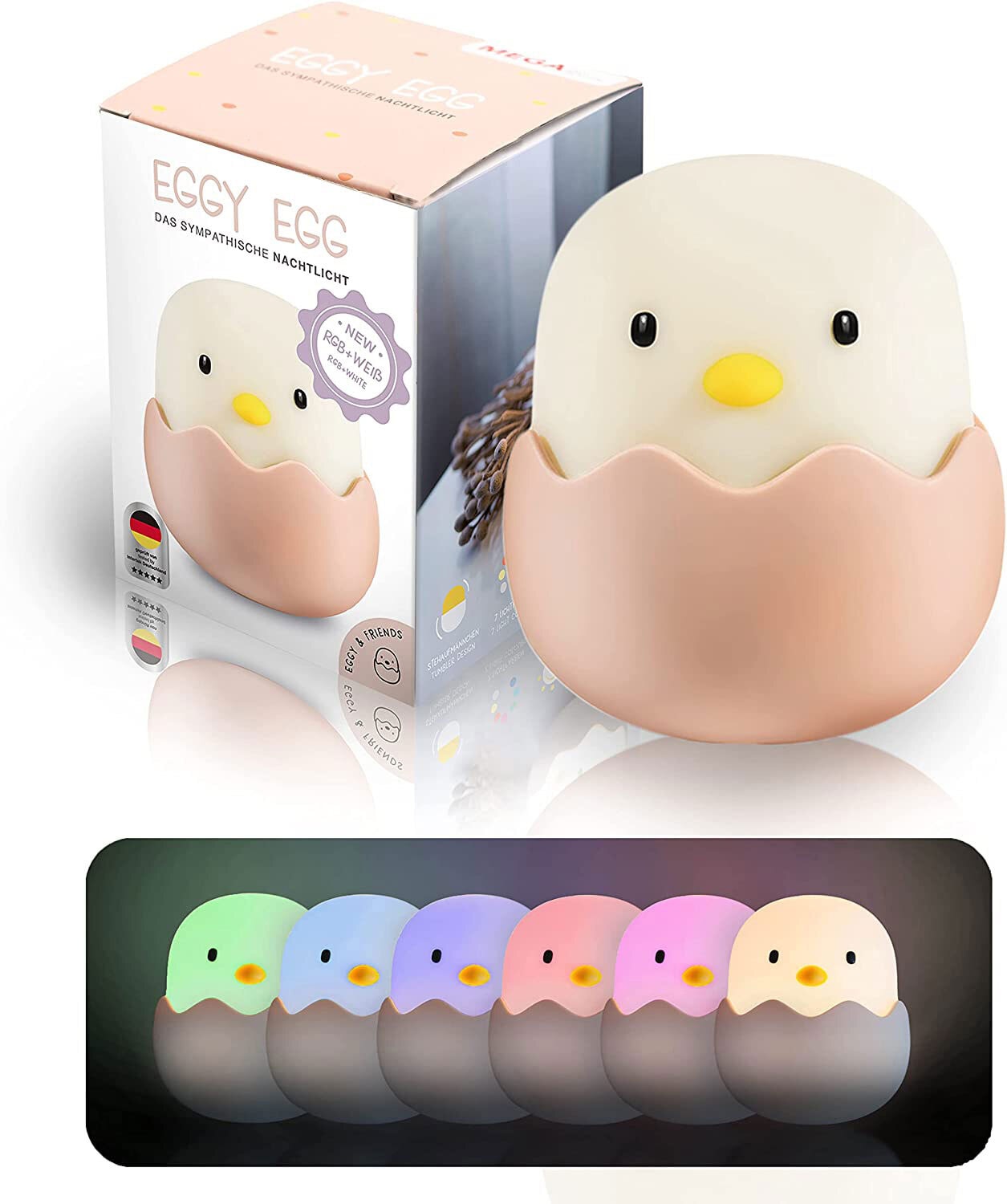 niermann LED Nachtlicht Küken Eggy Egg