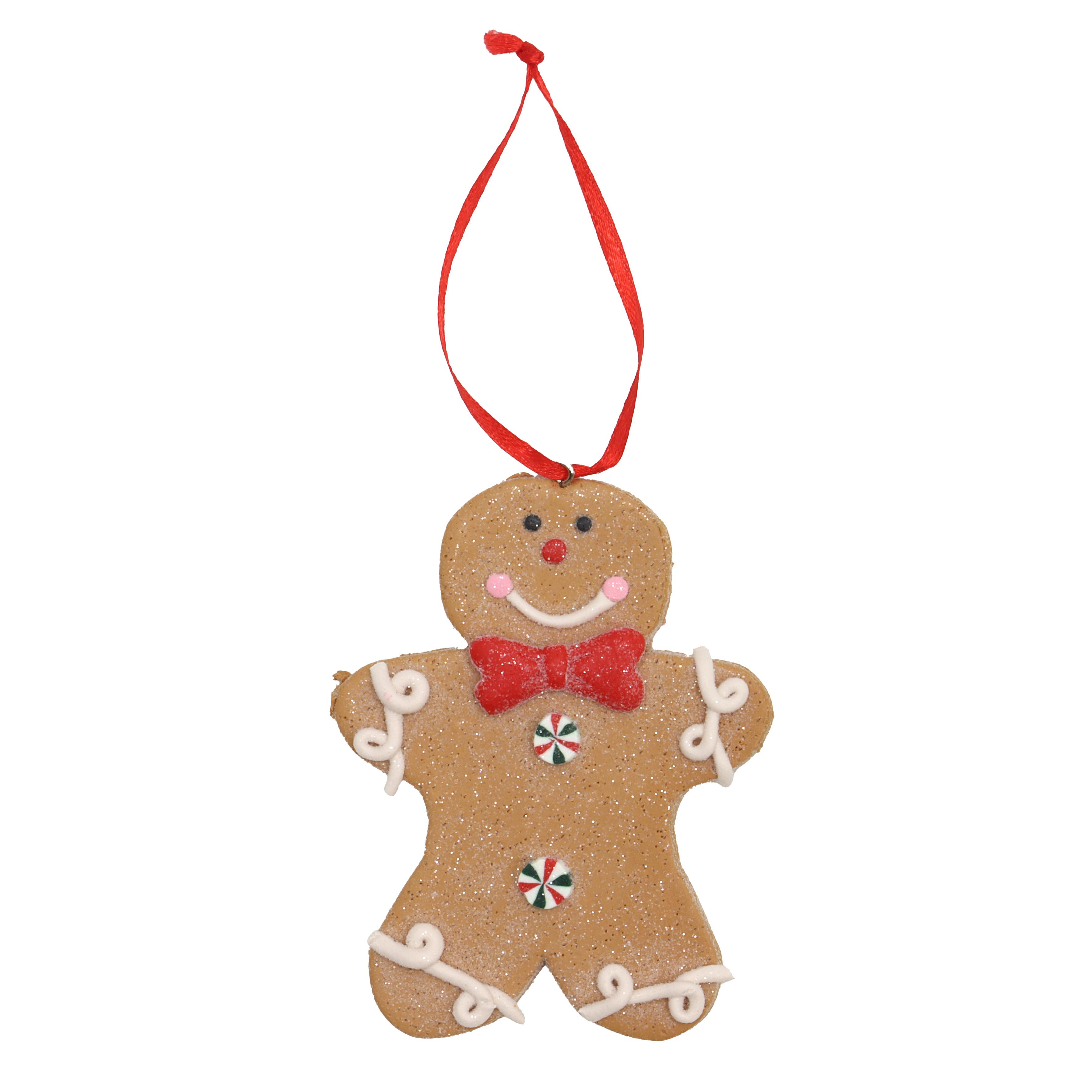 SUSPENSION PAIN EPICE NOEUD PAPILLON H.10CM