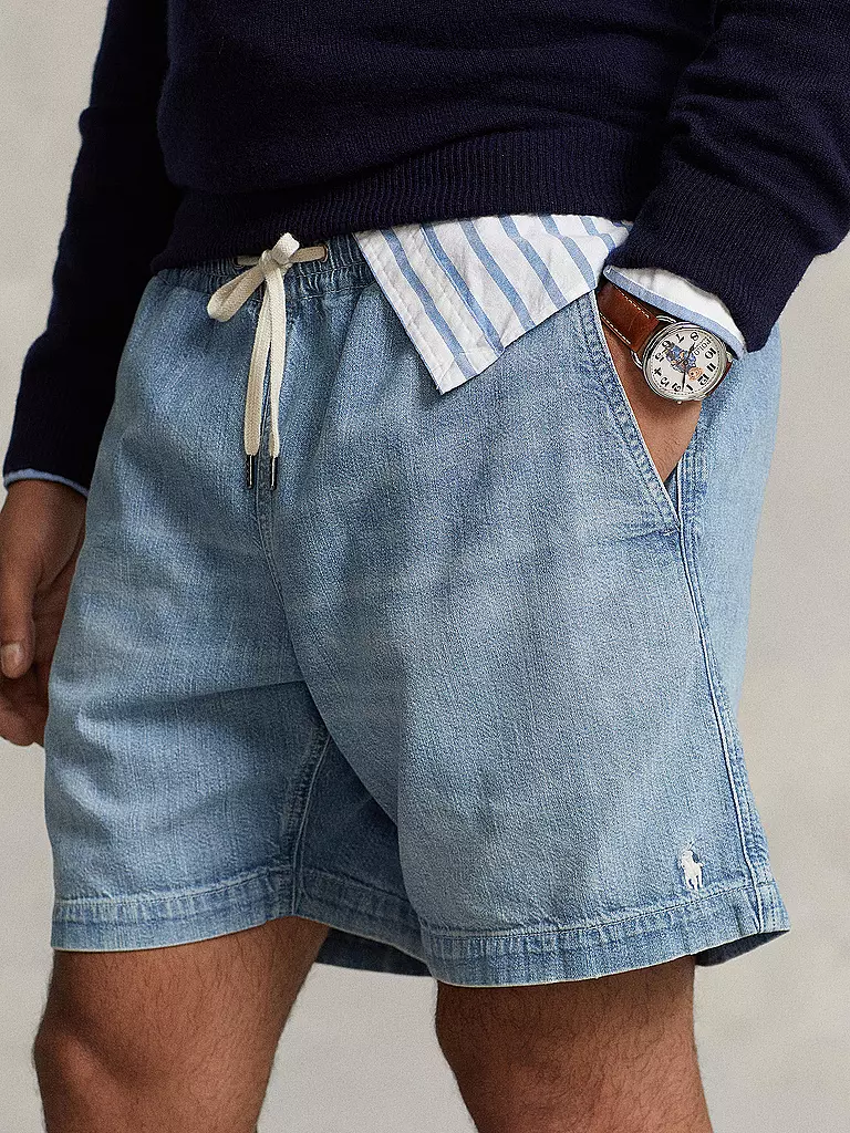 POLO RALPH LAUREN Jeansshorts hellblau
