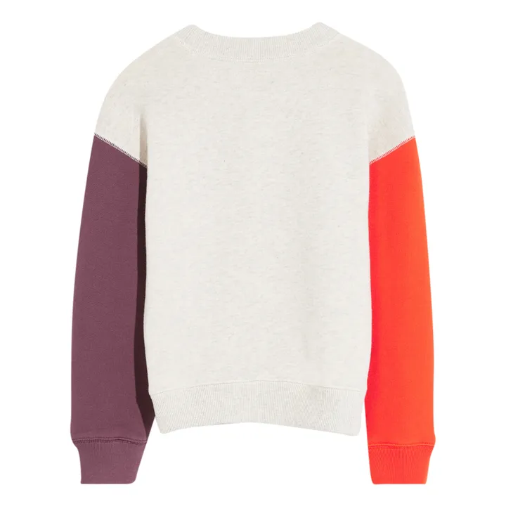 Bellerose Sweat Fadol Colorblock | Gris chiné
