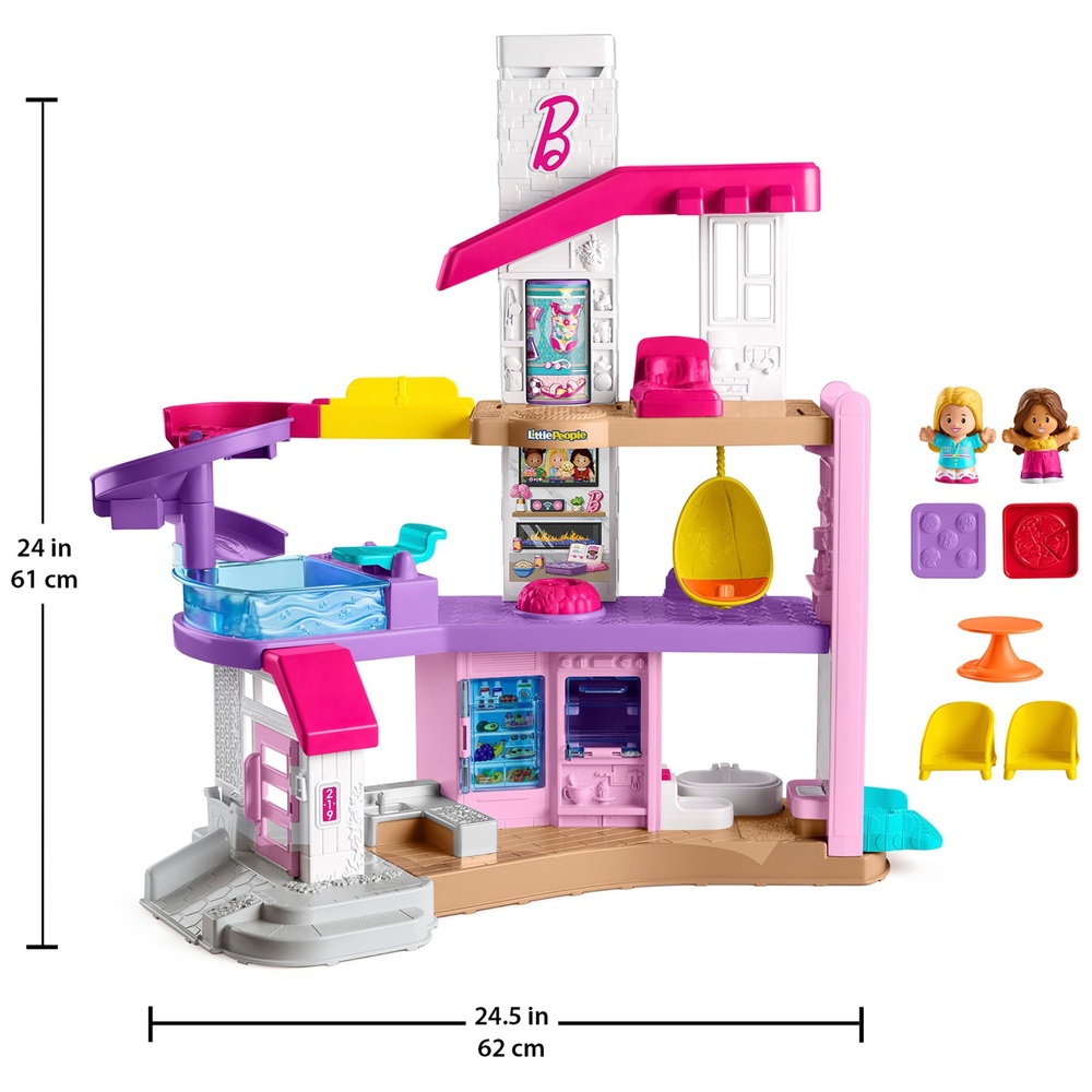 Fisher-Price Little People Barbie Little DreamHouse Spielset, Figuren und Zubehör