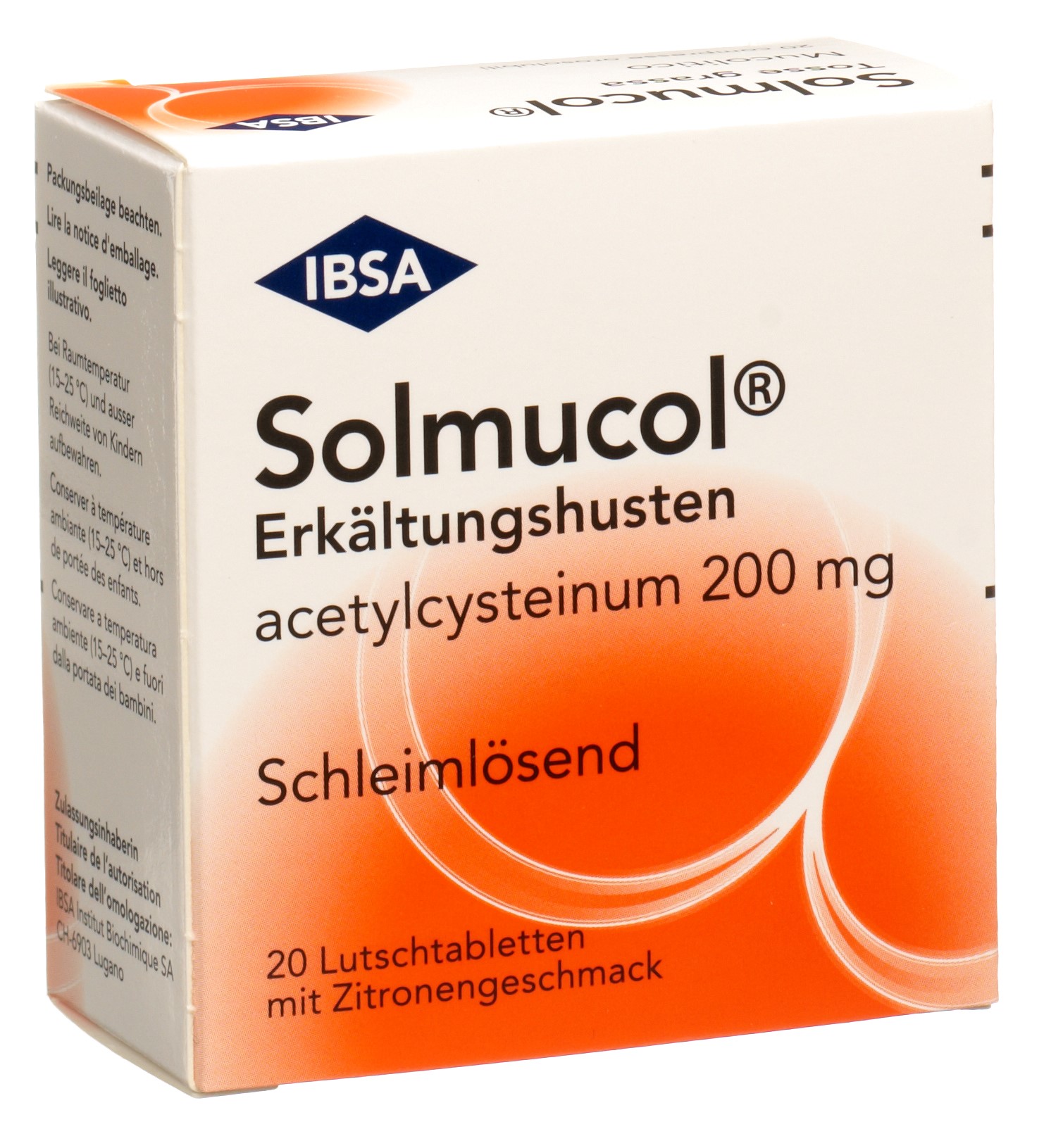 SOLMUCOL Erkältungshusten Lutschtabl 200 mg Blist 20 Stk