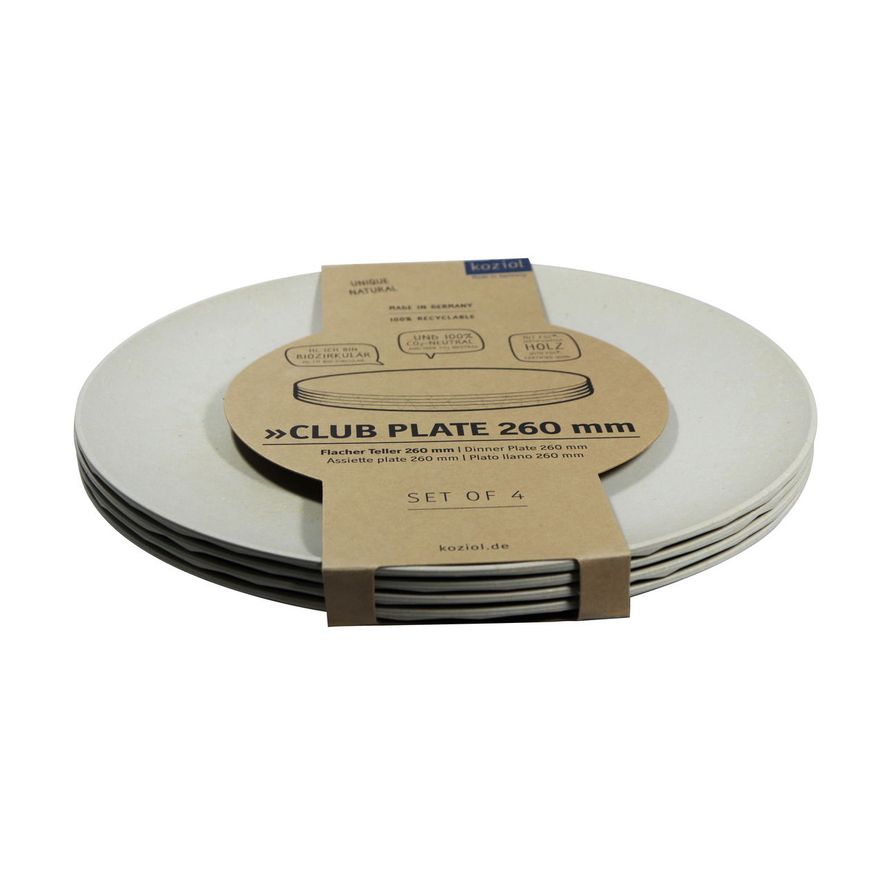 Koziol Flacher Teller 4er-Set CLUB