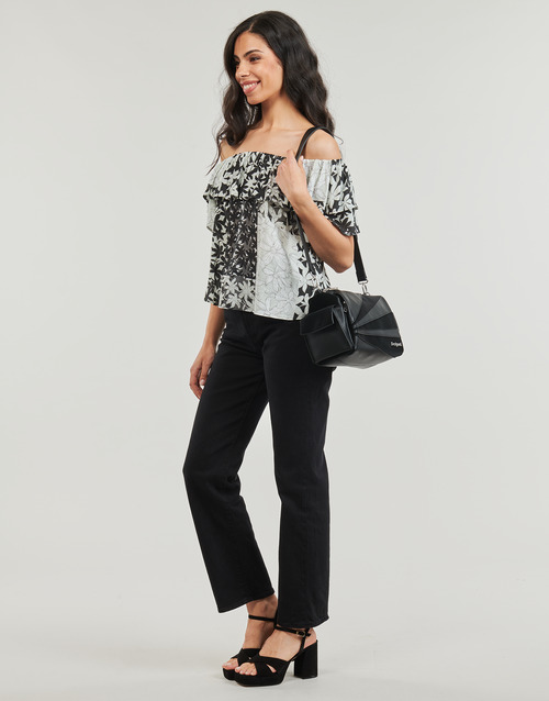 Desigual - BLUS_ANAÏS Negro / Blanco
