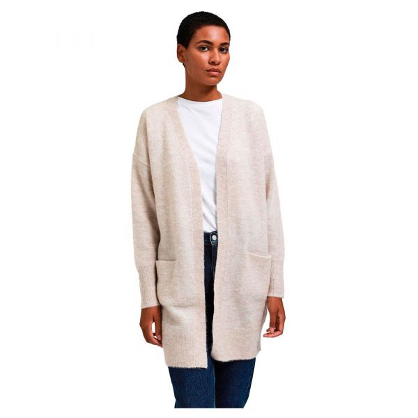 Selected Lulu New Long Cardigan Beige L Mulher