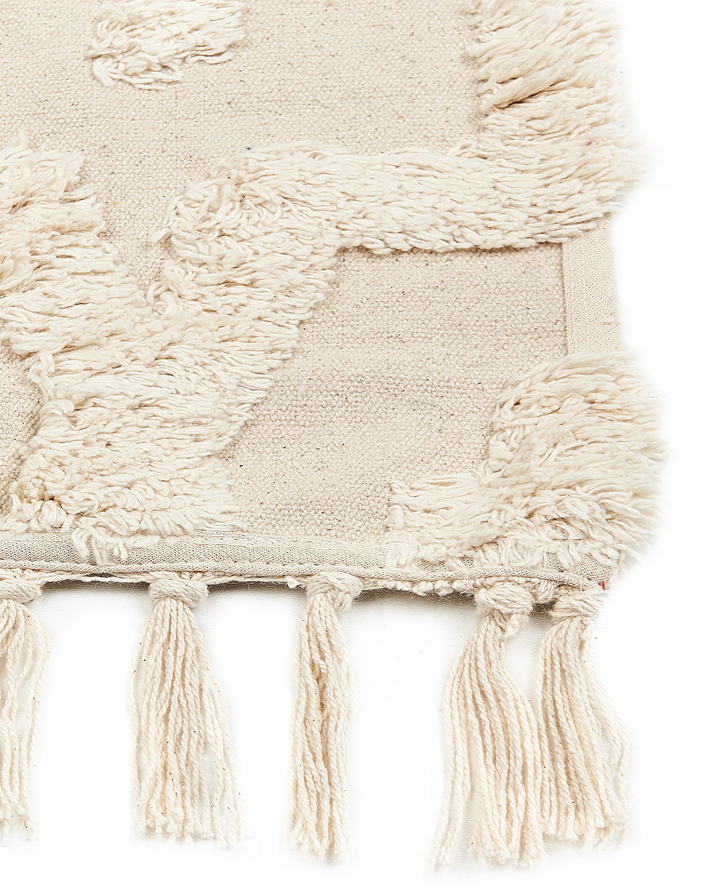 Vloerkleed ITANAGAR Beige 160 x 230 cm Katoen