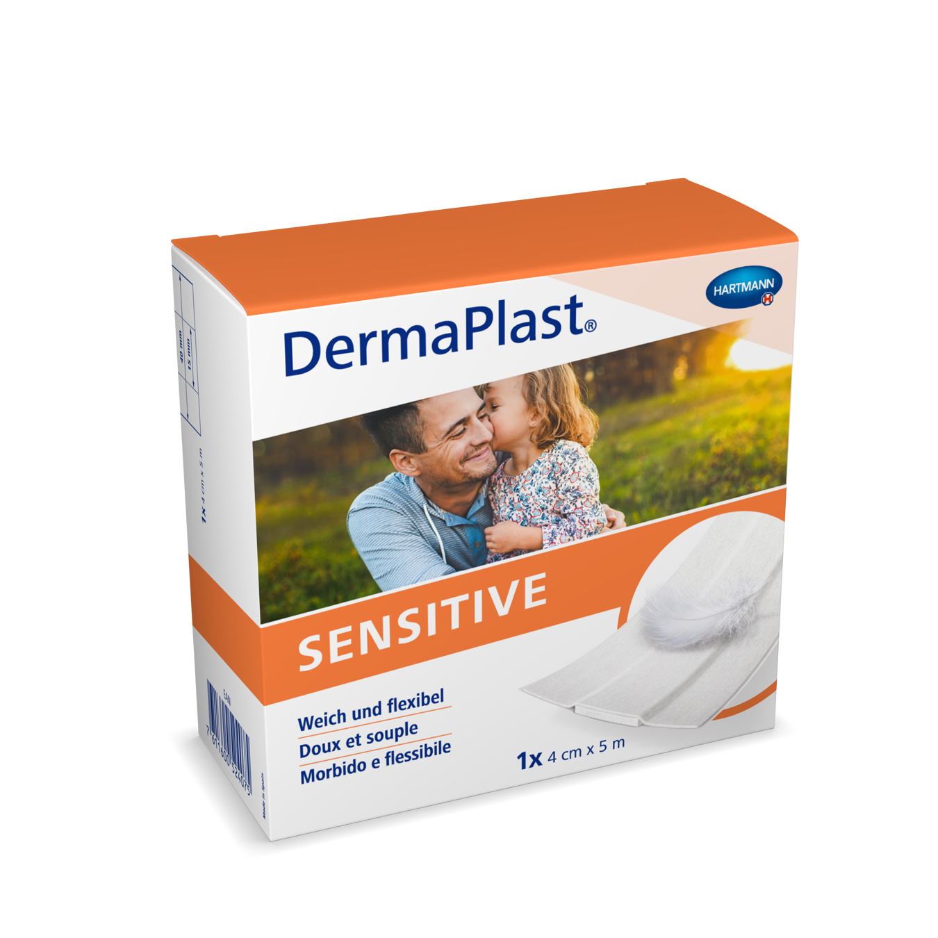DERMAPLAST Sensitive Schnellverband<br>1 Stück, Rolle, 4cmx5m, weiss