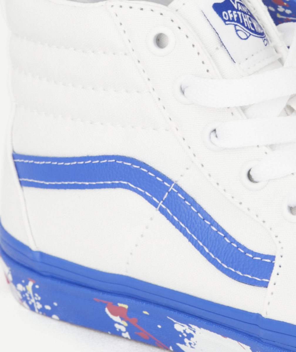 VANSBASKETS MONTANTES SK8-HI BLANCHES ET BLEUES