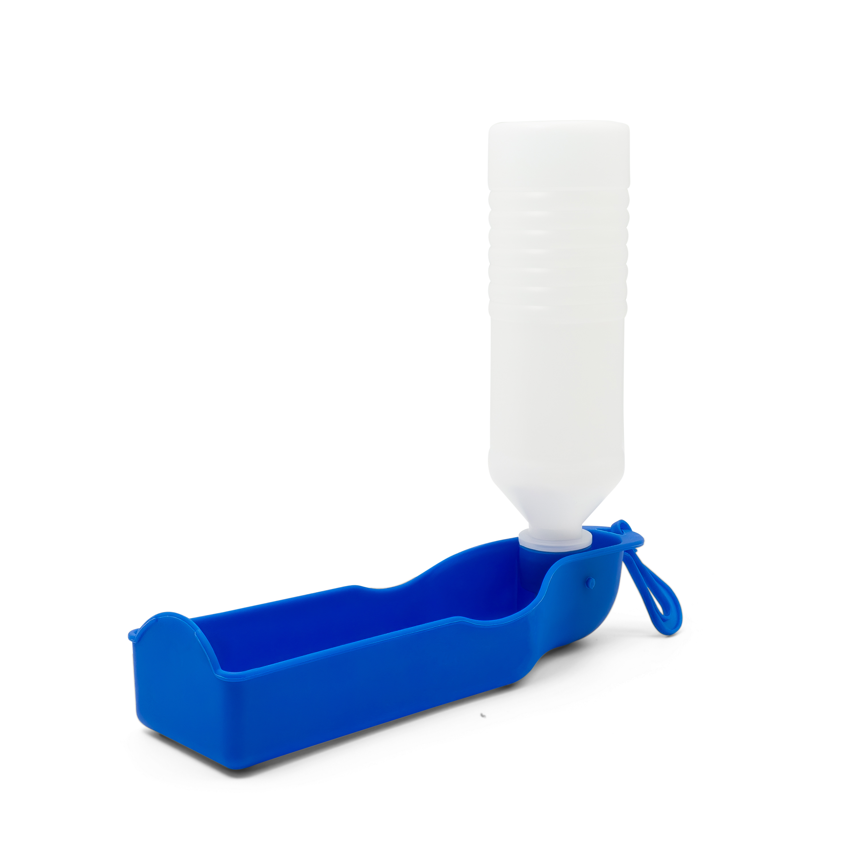 (500ml) Portabler Hunde Wasserspender Trinknapf Haustier Reise Wasserflasche - Blau / Weiss