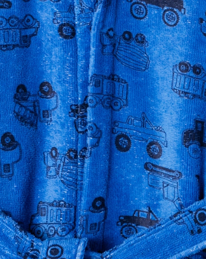 Bademantel BAUSTELLE in blau