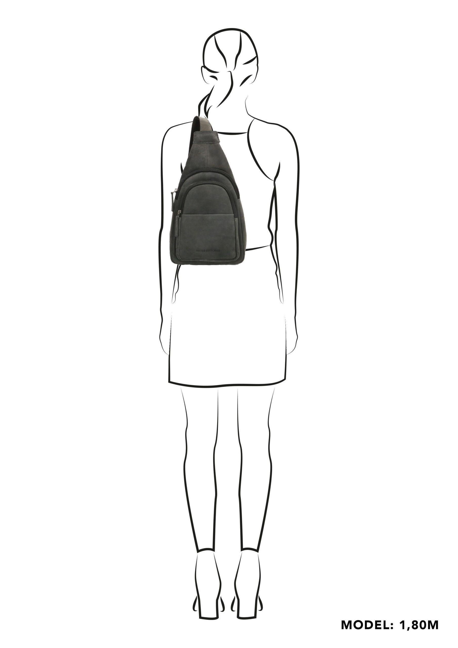 Hide & Stitches Idaho Schoudertas Zwart