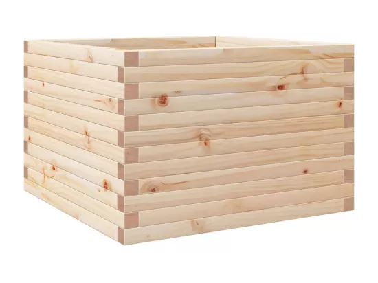 Jardinière bac lit surélevé bois marron 70 x 70 x 46 cm 02_0037818