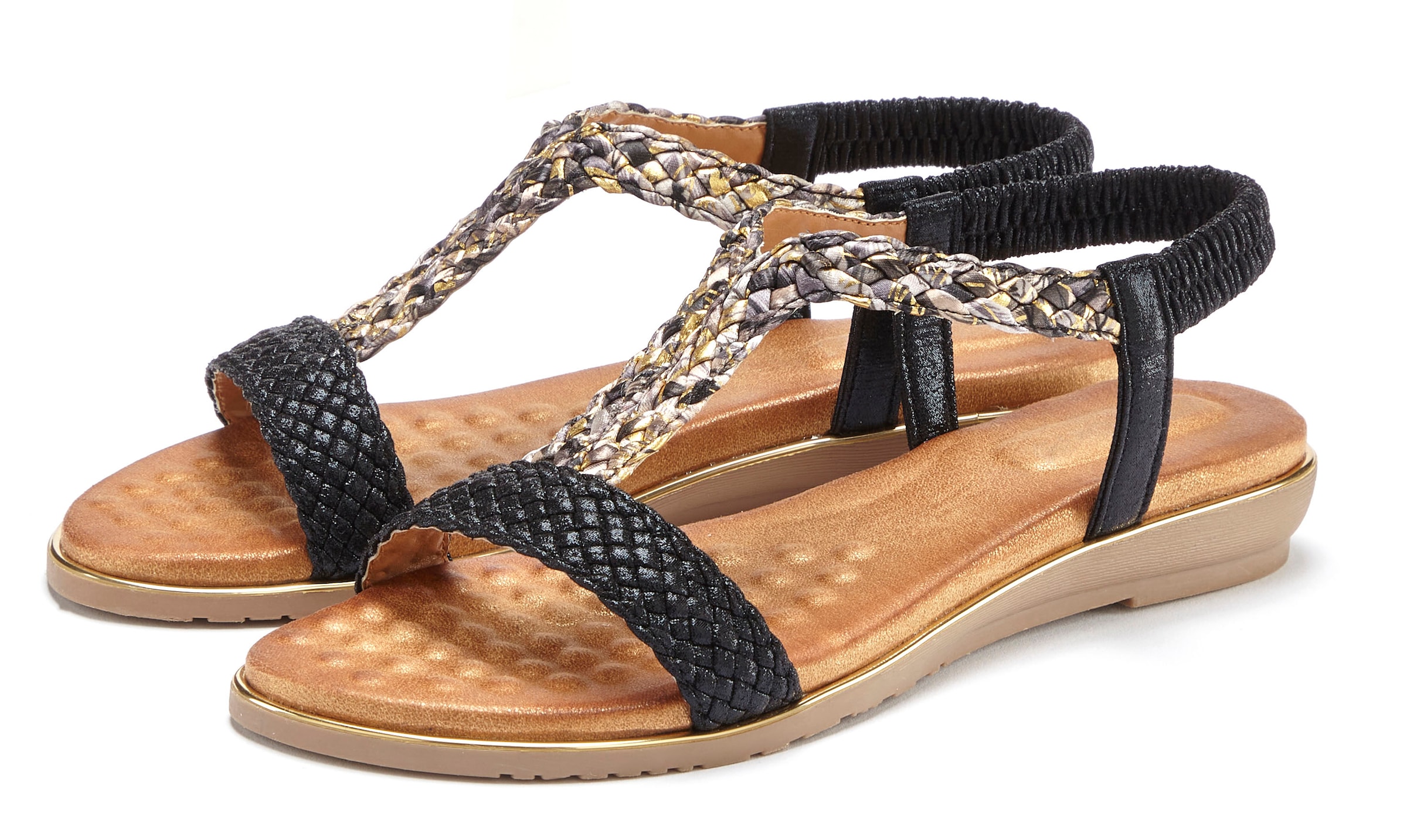 Vivance Sandale »Sommerschuh«  Sandalette, Sommerschuh mit geflochtenen Riemchen und weichem Fussbett
