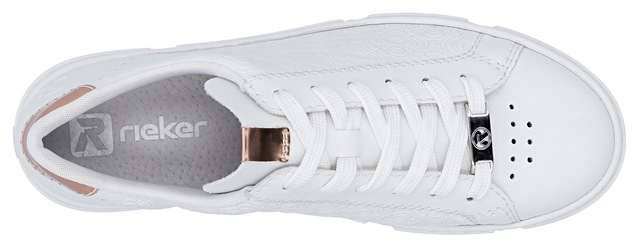 Rieker Plateausneaker  mit metallicfarbenen Akzenten, Freizeitschuh, Halbschuh, Schnürschuh