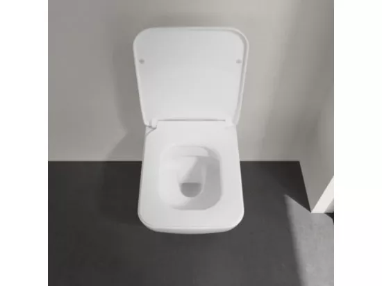 WC suspendu sans bride VILLEROY ET BOCH Venticello avec abattant slim à recouvrement