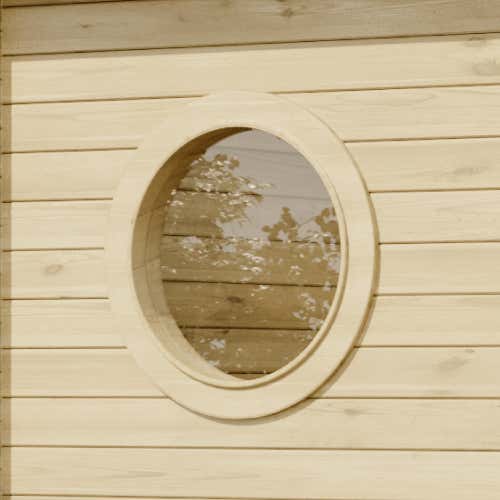 Alpholz Maria-Rondo 44 B tuinhuis, natuurhouten tuinhuis, blokhut met 44 mm wanddikte, geïmpregneerd, 4x3m, inclusief montagemateriaal