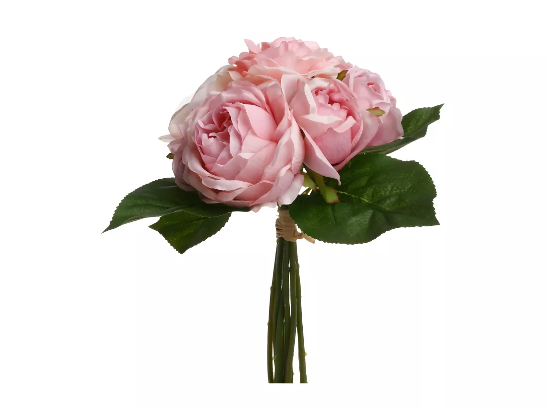 Bouquet de Fleurs artificielles 9 Roses anciennes D. 23 x H. 30 cm
