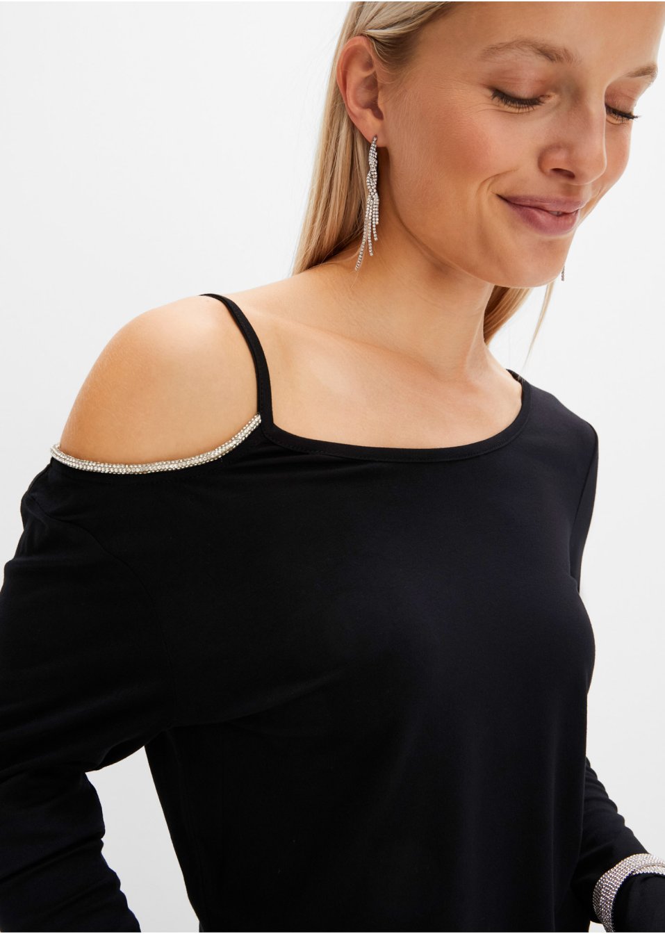 T-shirt manches longues avec détail brillant