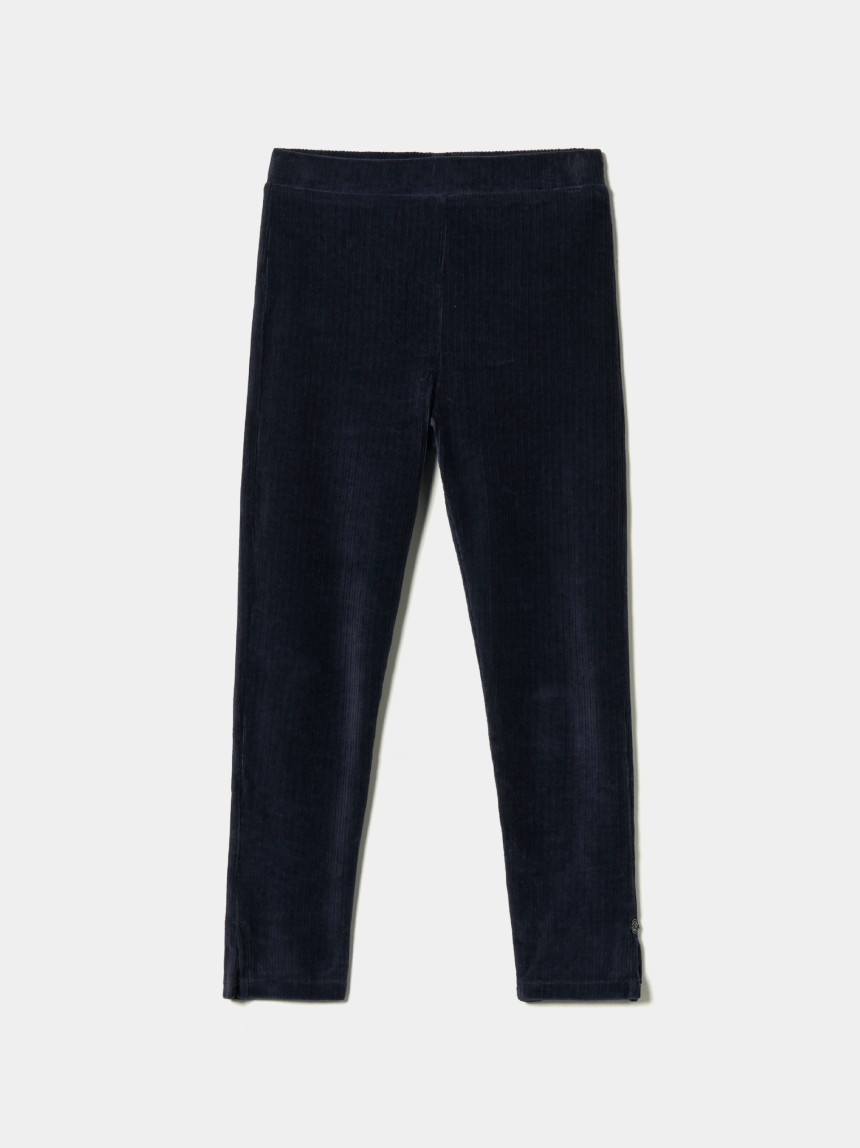 Leggings veludo canelado