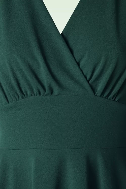 Vintage Chic for Topvintage Helaine swingjurk in bosgroen