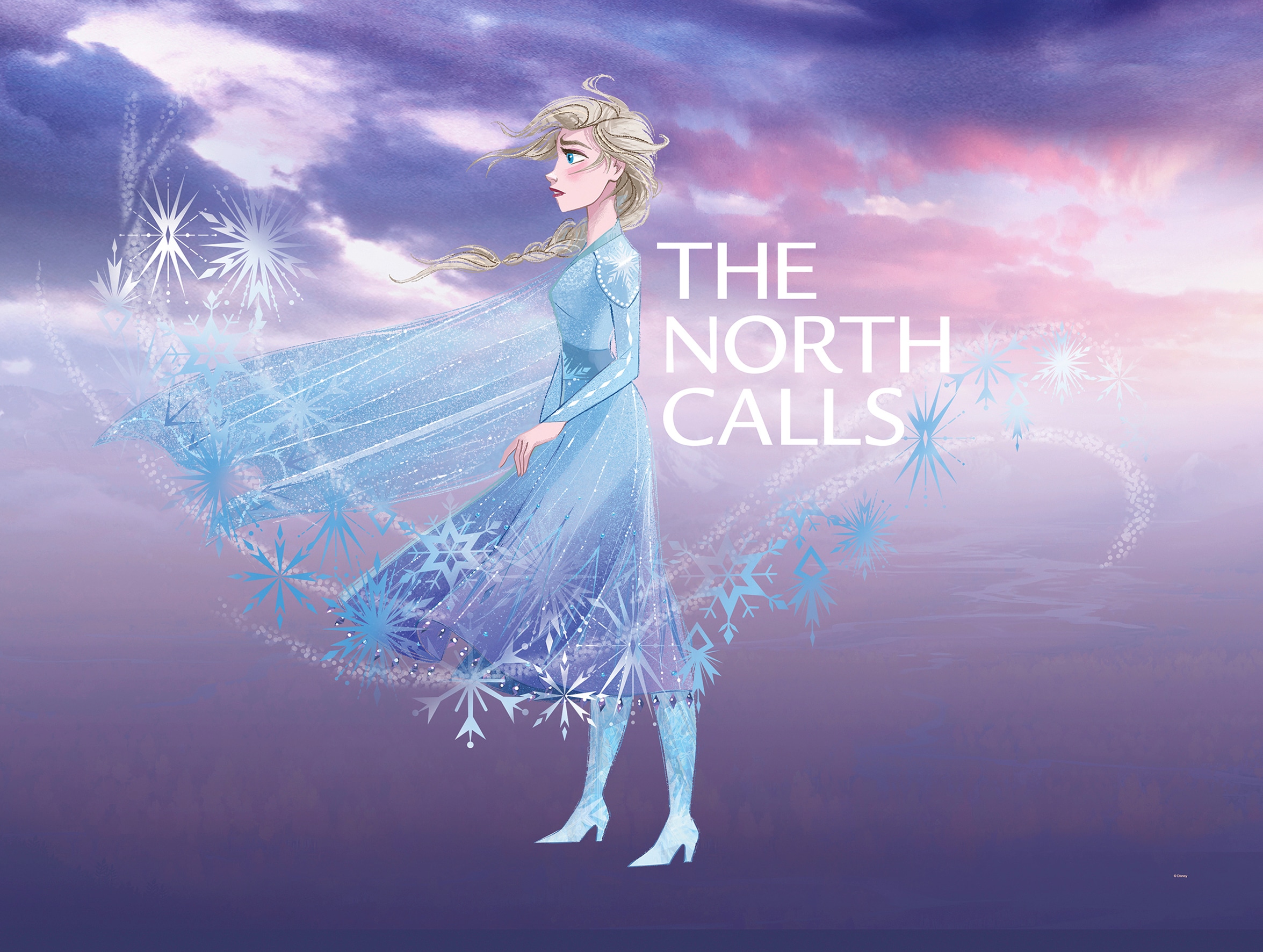 Komar Bild »Frozen Elsa The North Calls« Disney 1 Stk. tlg. Wandbild zur Dekoration im Kinderzimmer - ohne Rahmen