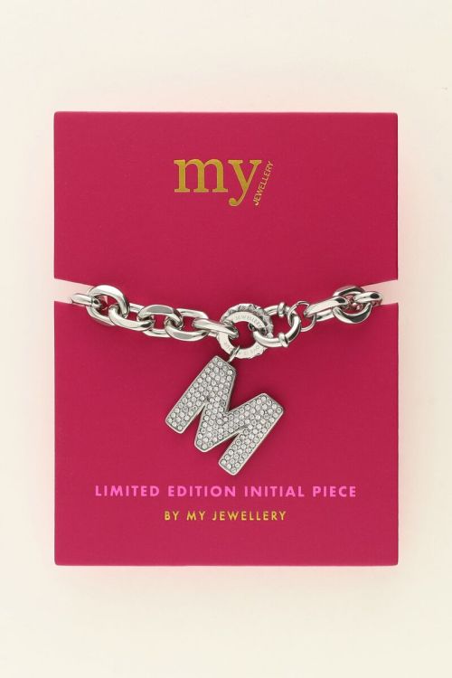 Initial strass armband