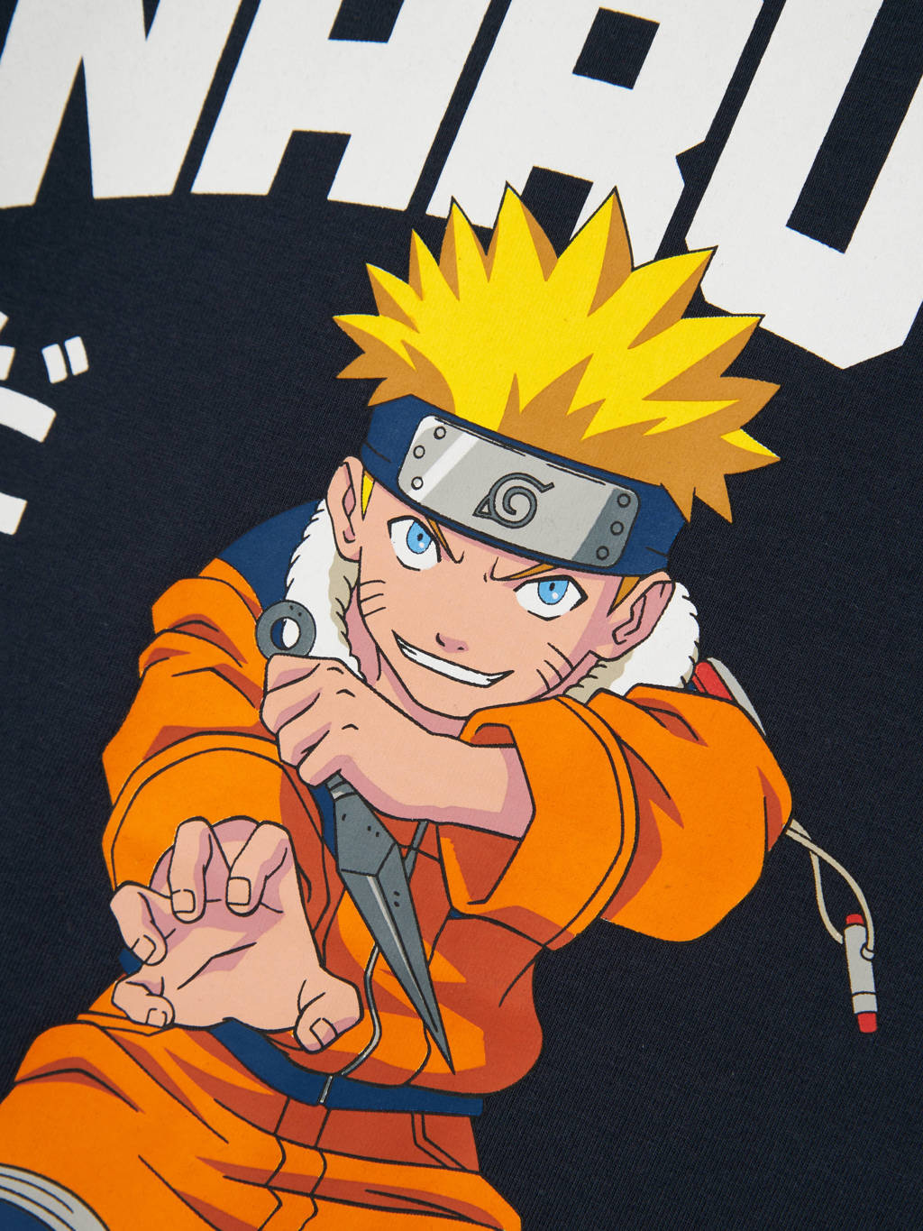 NAME IT T-shirt NKMMACAR NARUTO met printopdruk donkerblauw