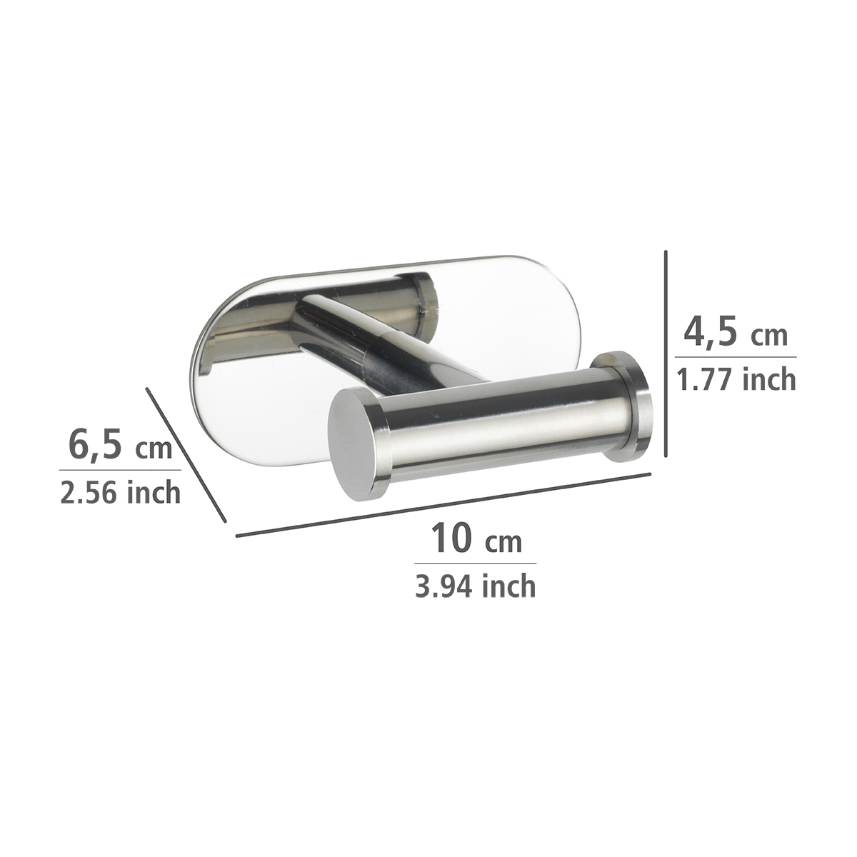Wenko Orea turbo-loc haak duo RVS glans