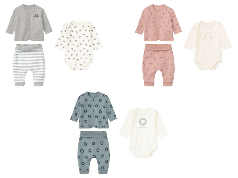 Baby meisjes / jongens cadeauset, met bio-katoen