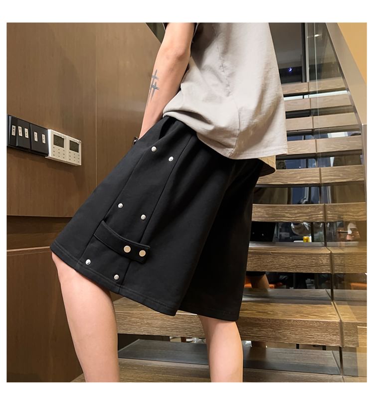 Bay Go Mall - Sweatshorts met trekkoord in de taille en effen paneel