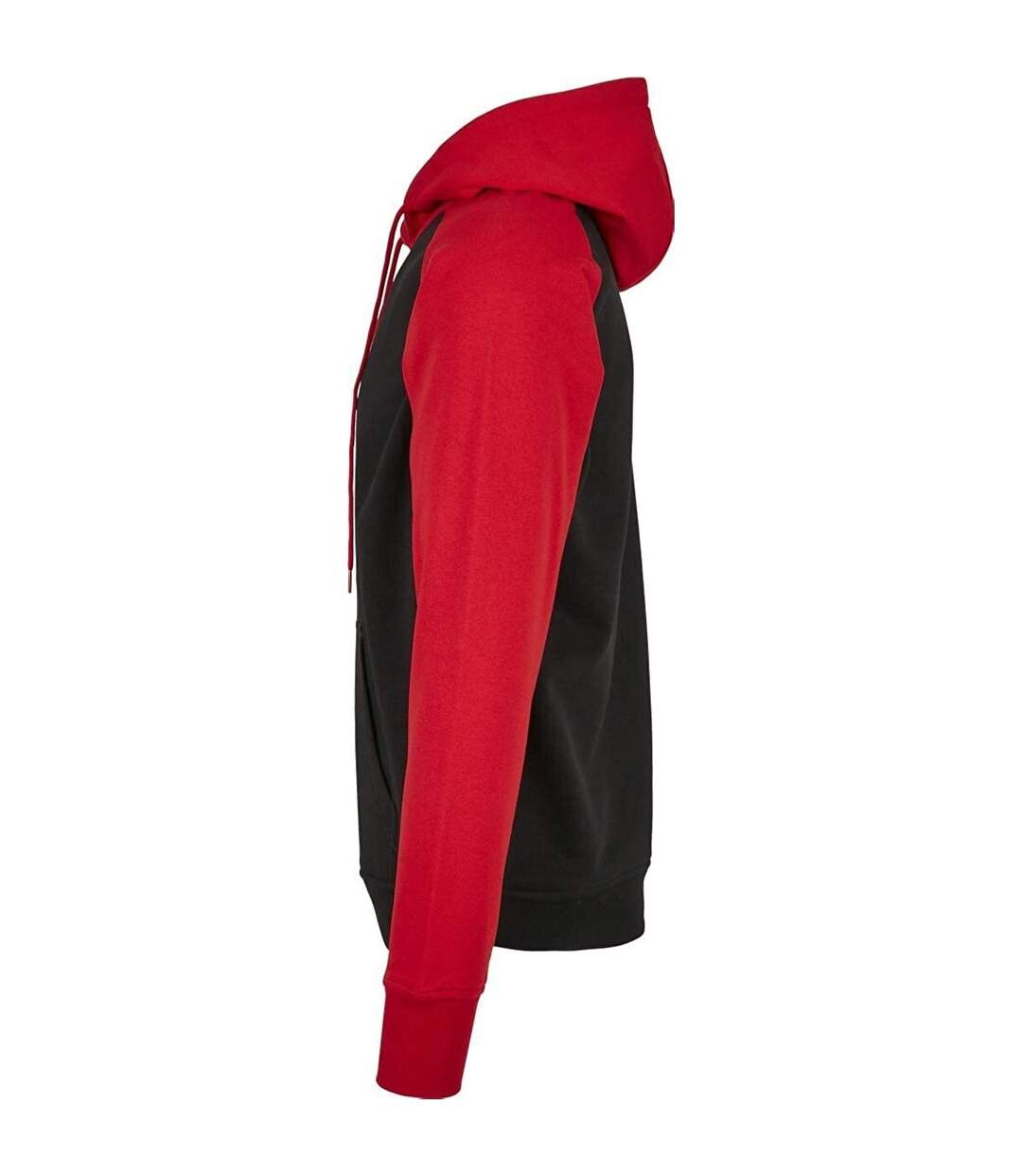 Build Your Brand - Sweat à capuche BASIC - Homme (Noir / rouge) - UTRW8065