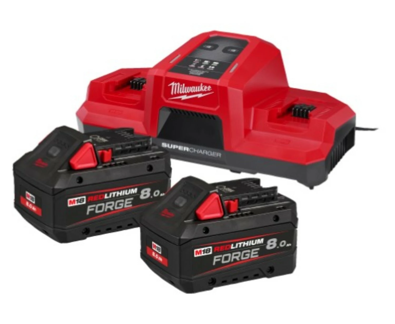 Milwaukee M18 FORGENRG-802DBSC 18V Li-ion accu-starterset (2x 8.0Ah forge)   lader