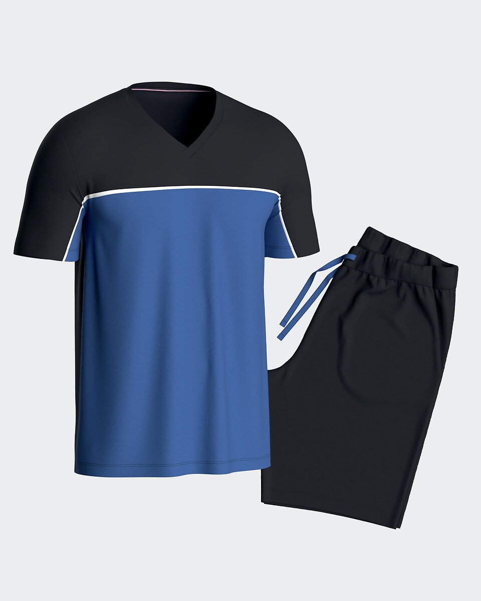 EDEN PARK<br>Pijama curto em blocos de cores