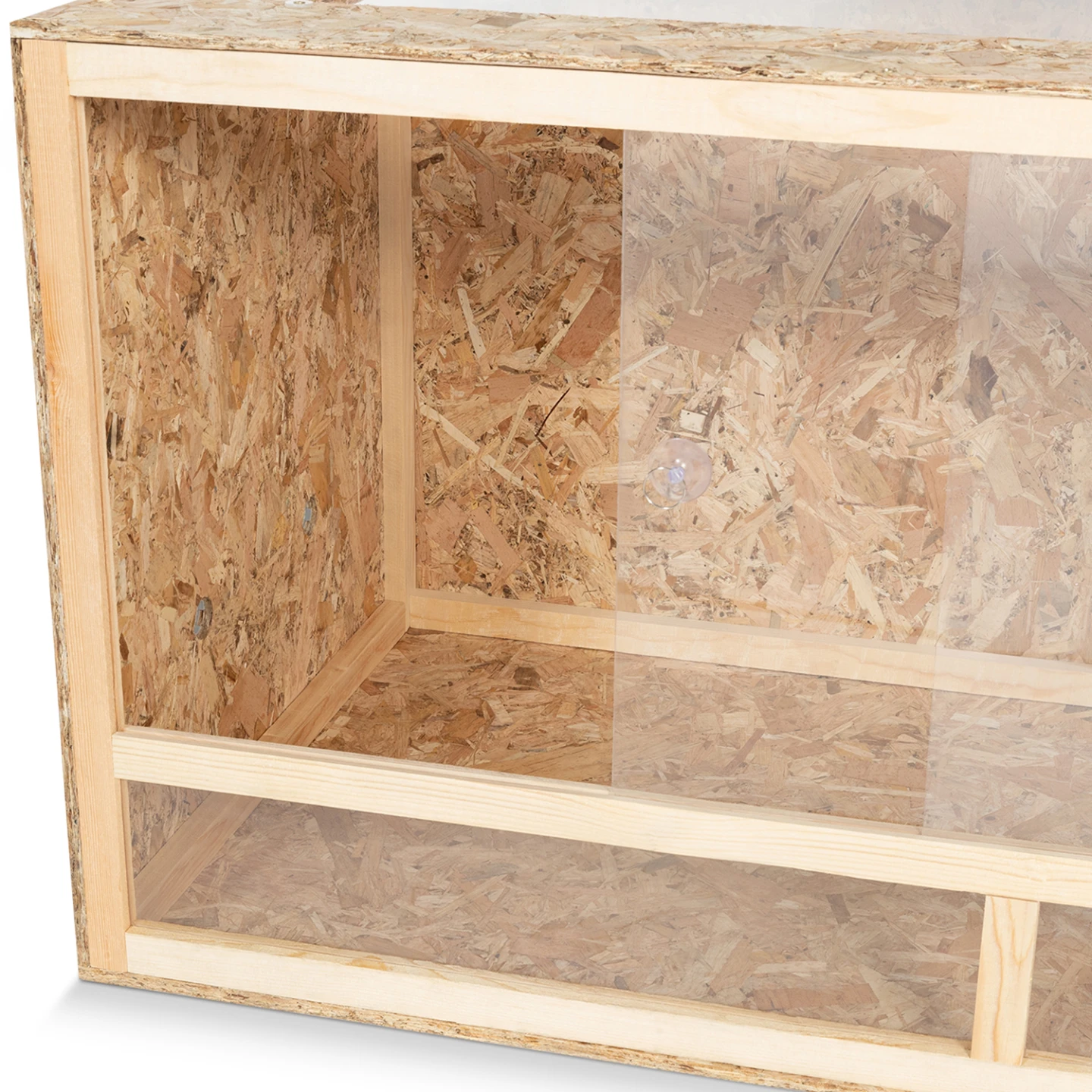 Terrarium en bois OSB pour reptiles et batraciens aérations latérales 115 cm
