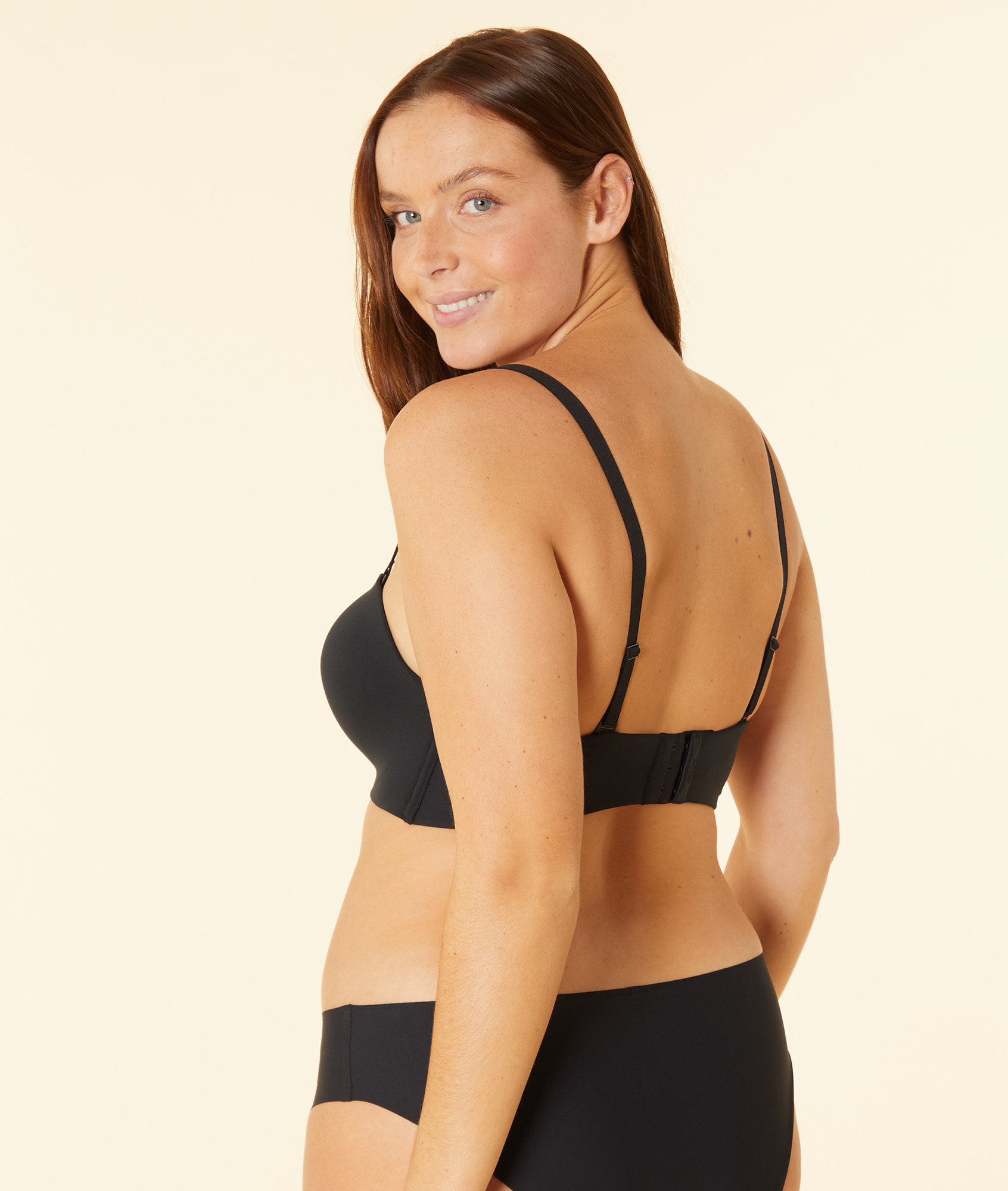 Bandeau coques fines bretelles amovibles, bonnet C-E