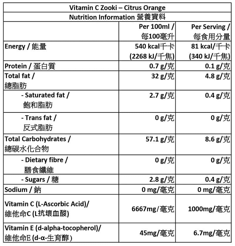 zooki - Vitamine C Citrus Sinaasappel Zooki 1000mg