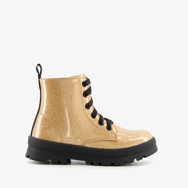 Blue Box meisjes veterboots met gouden glitters