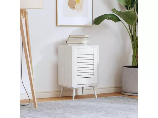 Porte d'armoire à persiennes blanc 39,5x29,5 cm