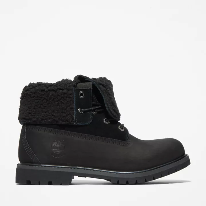 Bottine à revers Timberland Authentics imperméable pour femme en noir