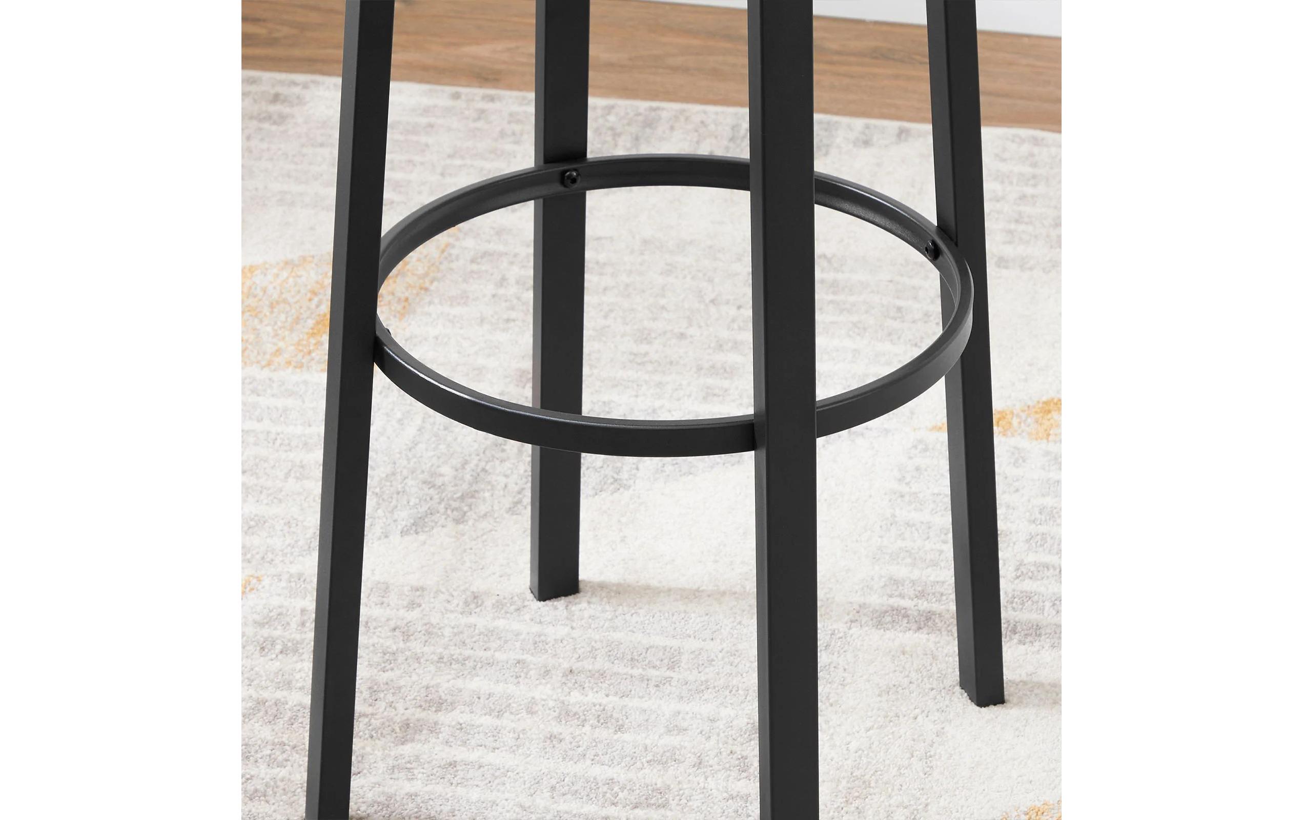 Barhocker 2er Set 39 x 100 cm, Braun/SchwarzStabile Barstühle