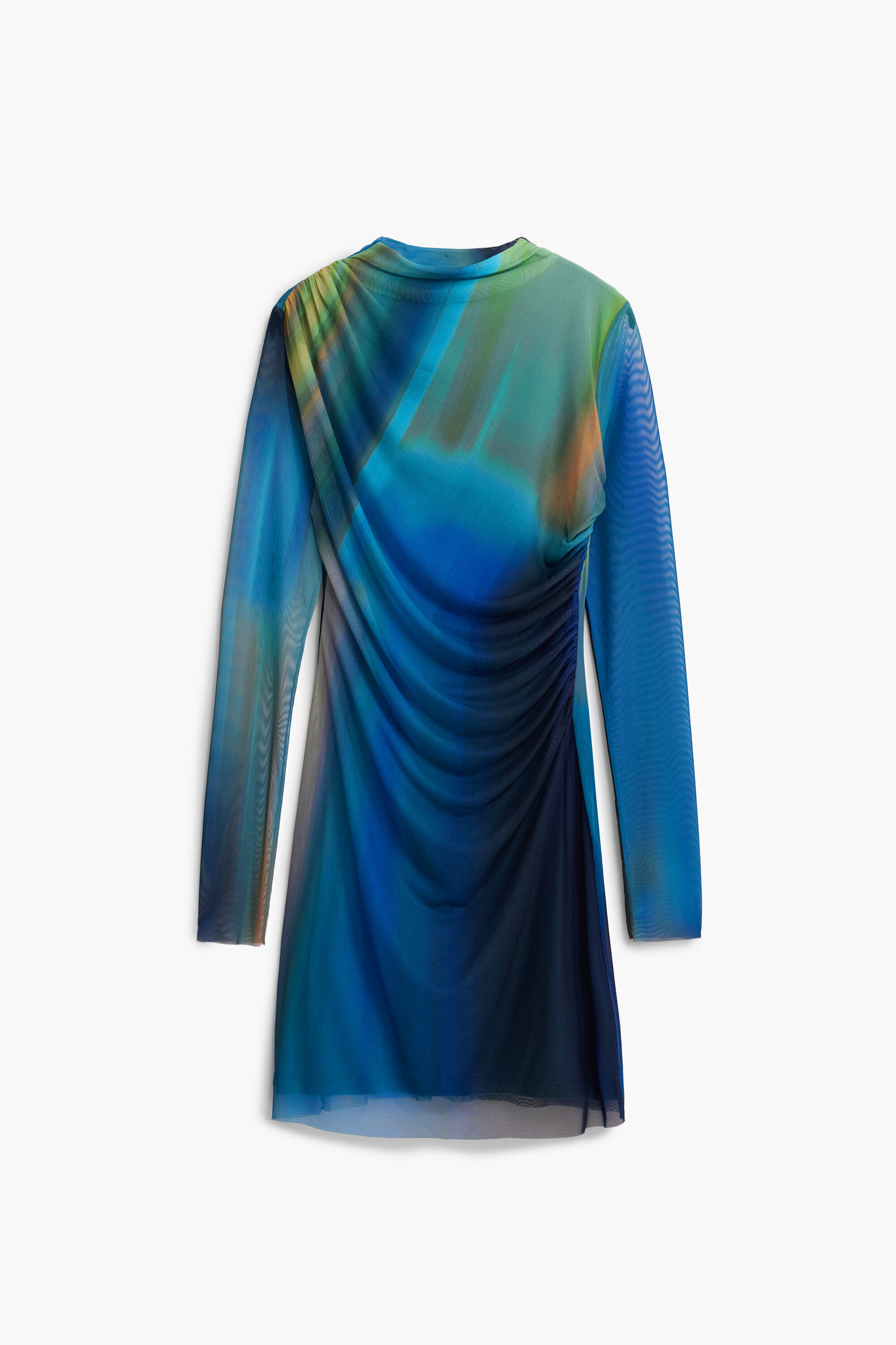 Vestido drapeado tul