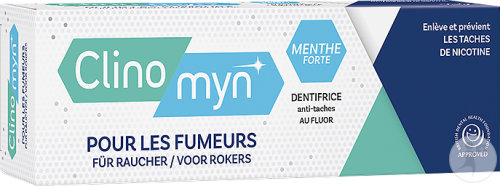 Clinomyn Dentifrice Anti-Taches Pour Les Fumeurs Menthe Forte Tube 75ml